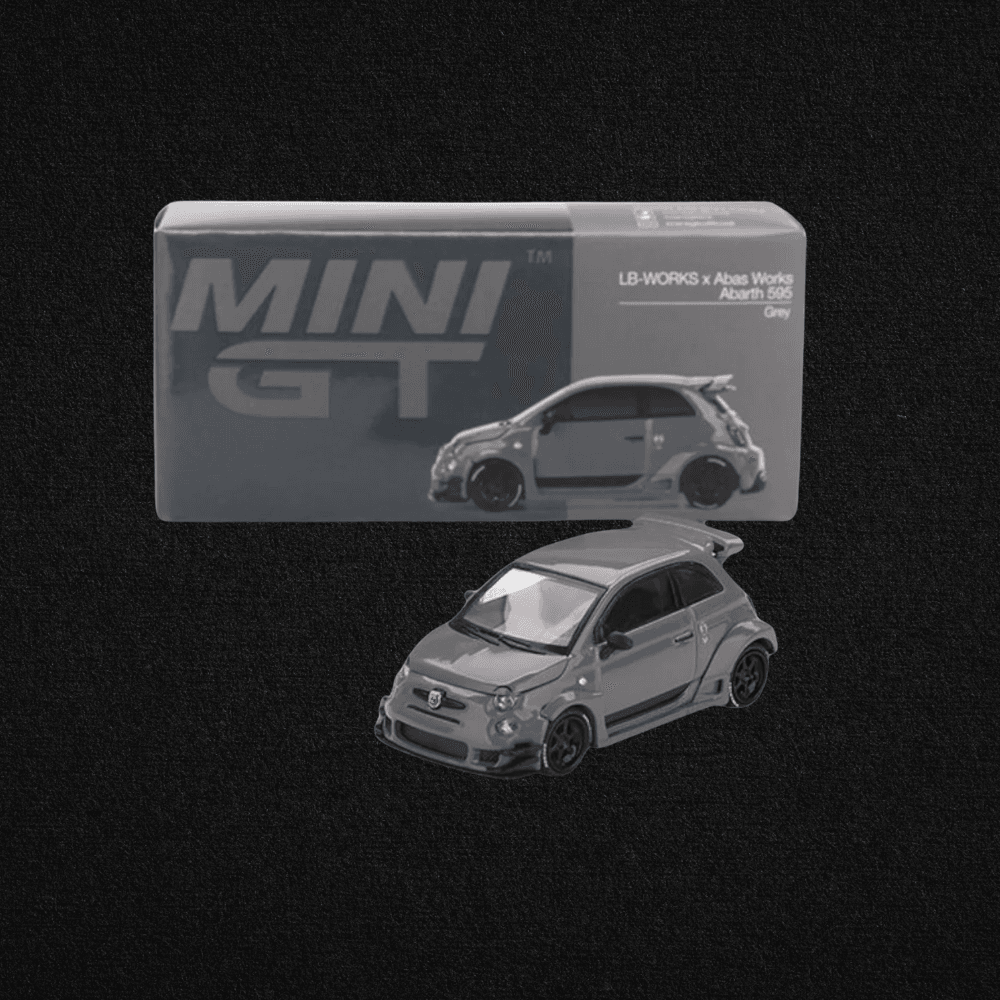 Mini GT 1/64 Abarth 595 LB-WORKS x Abas Works Grey 