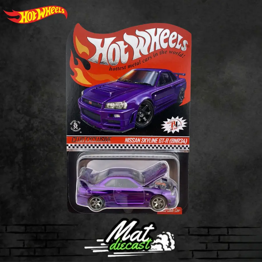 Hot Wheels RLC Nissan Skyline GT-R (R34) Spectraflame Purple