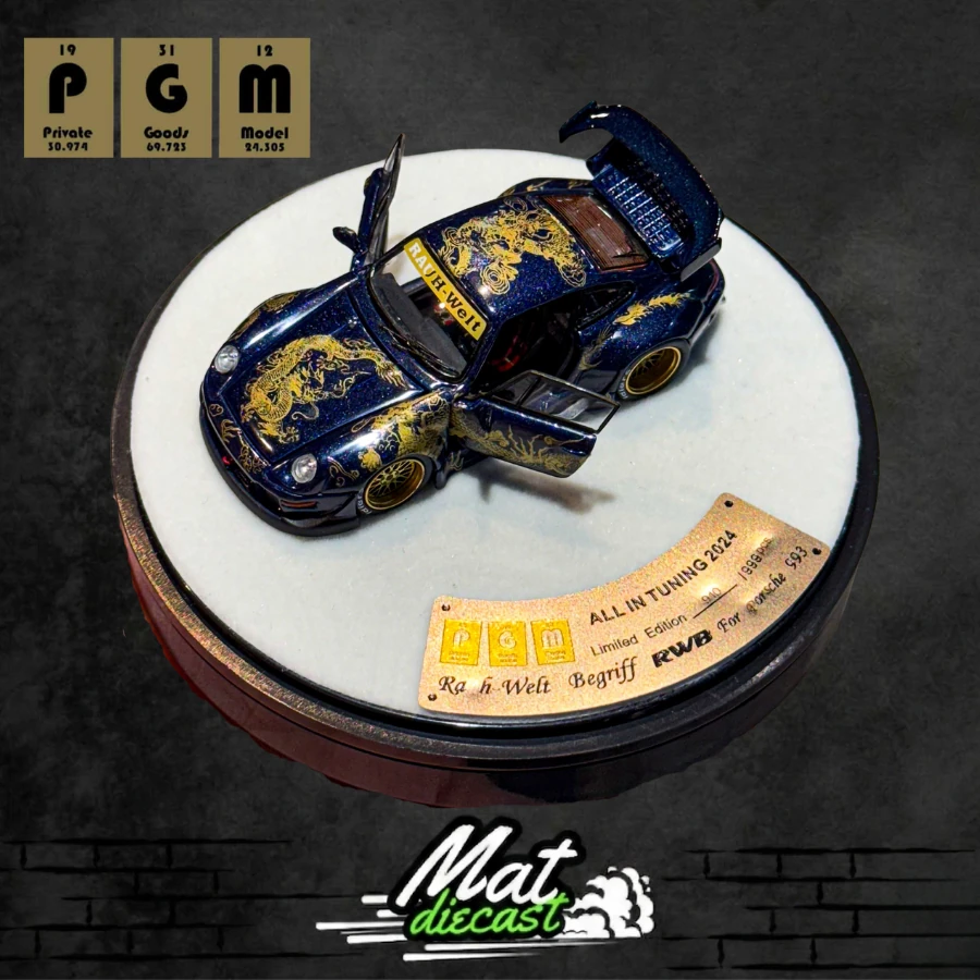 PGM 1/64 RWB Porsche 993 Navy Blue Dragon