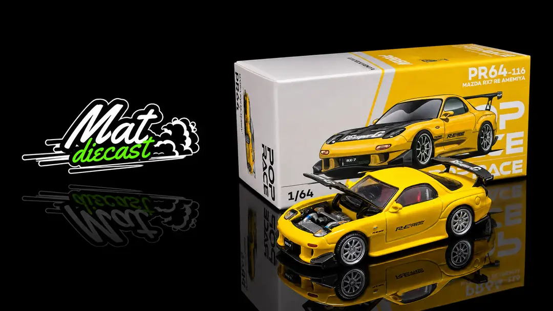 POP RACE PR64-116 Mazda RX-7 RE-Amemiya – Yellow