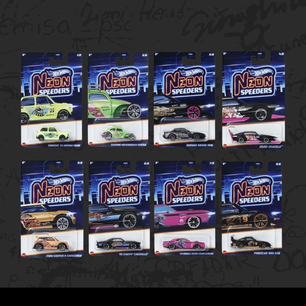 Hot Wheels Neon Speeders Set 2025 HLH72