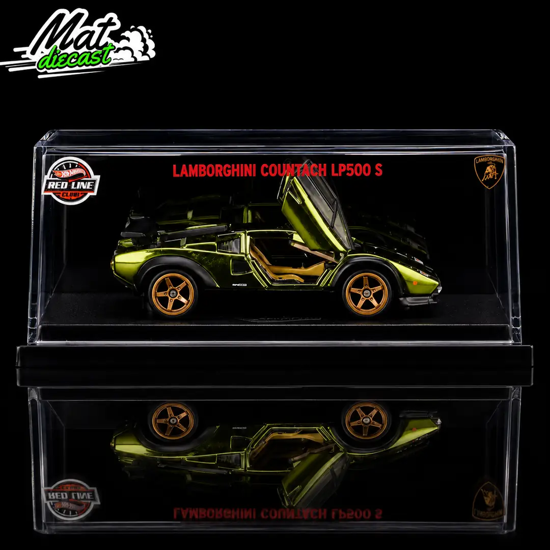 HOTWHEELS RLC EXCLUSIVE '82 LAMBORGHINI COUNTACH LP 500 S GREEN CHROME
