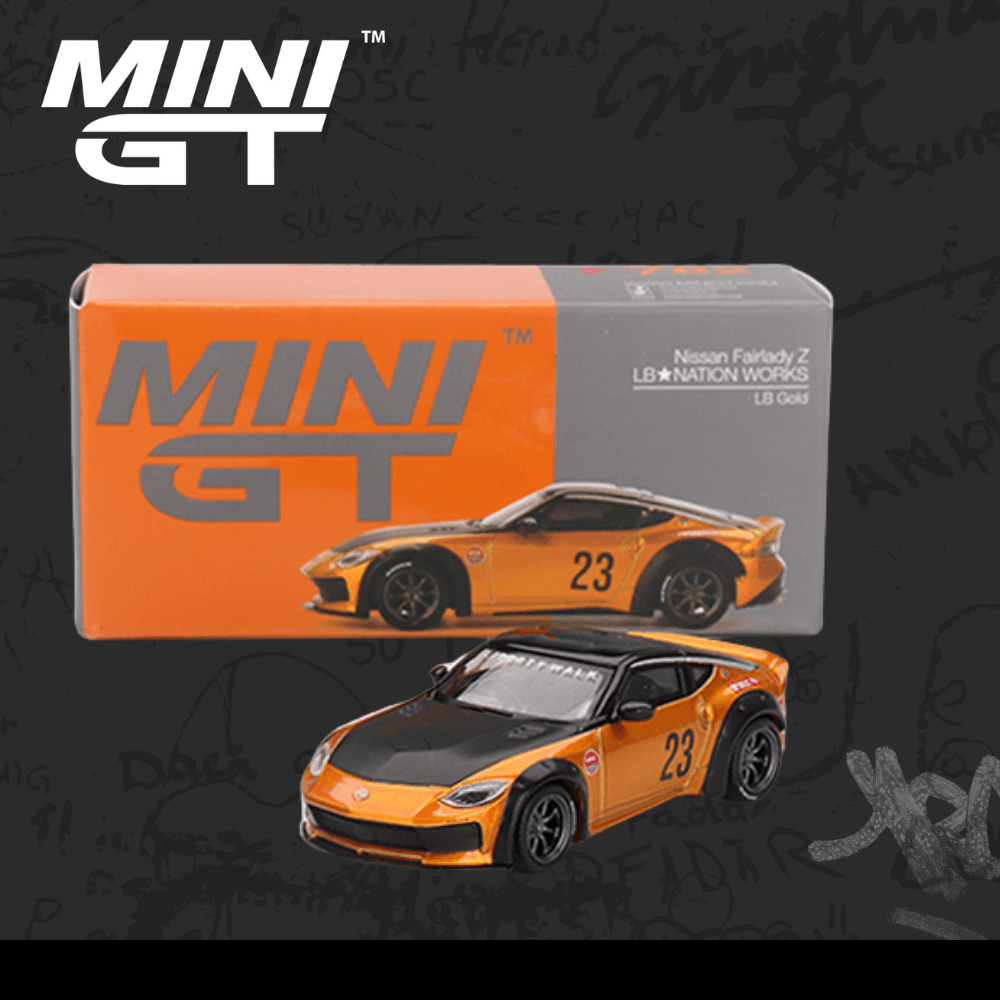 Mini GT 782 Nissan Z LB NATION WORKS LB Gold