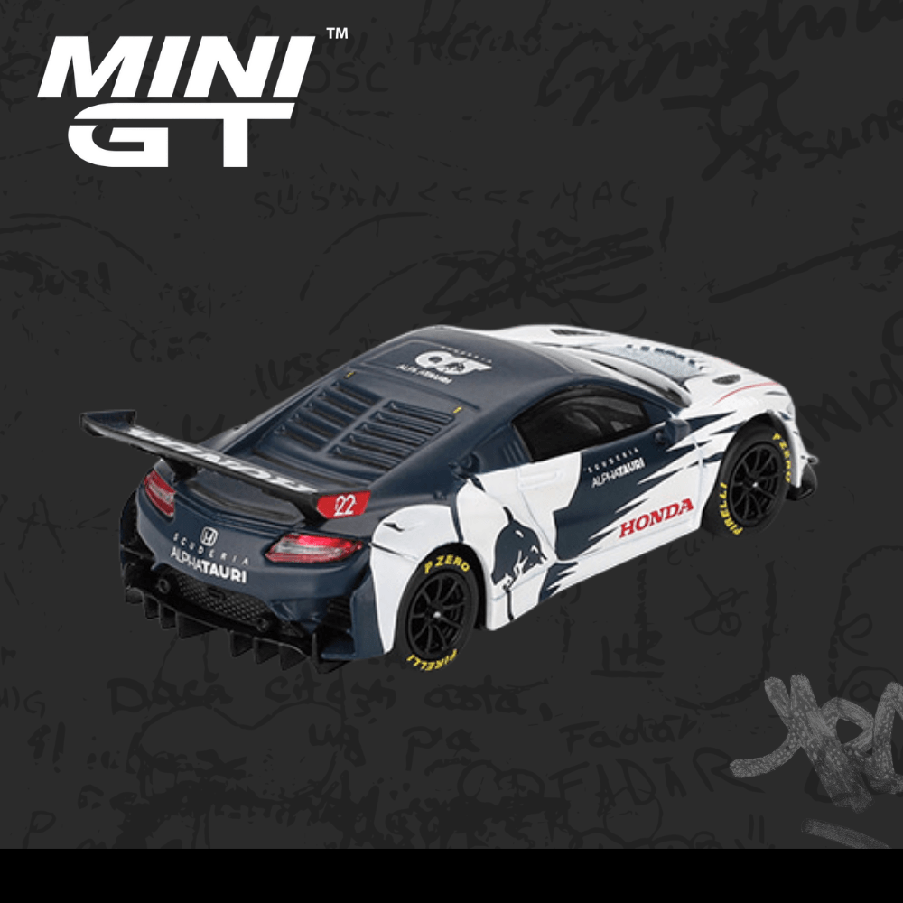 Mini Gt 761 Honda NSX GT3 EVO AlphaTauri Yuki Tsunoda 2023 Red Bull Formula Nurburgring