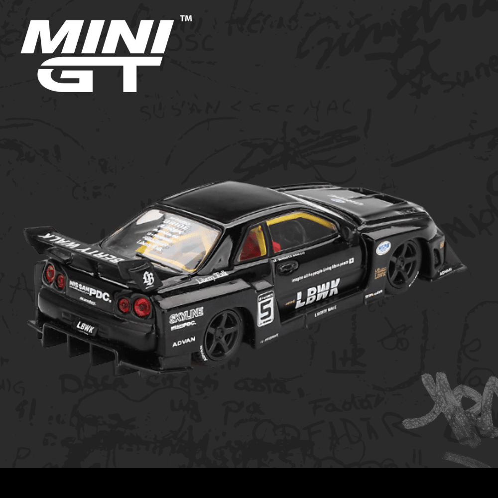 Mini GT 844 Nissan LB-ER34 Super Silhouette SKYLINE Black 