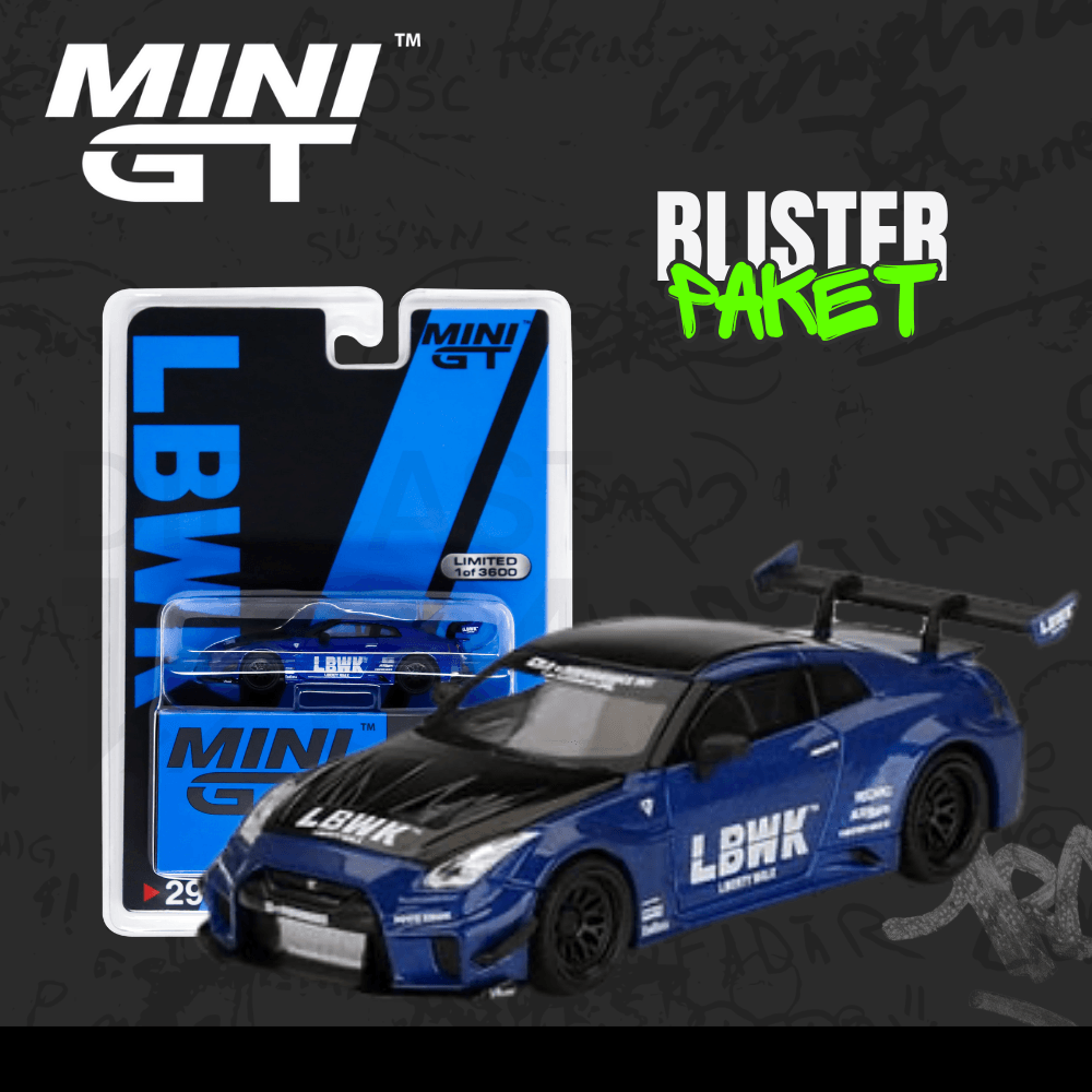 Mini GT 299 LB-Silhouett WORKS GT Nissan 35GT-RR / LBWK Blue
