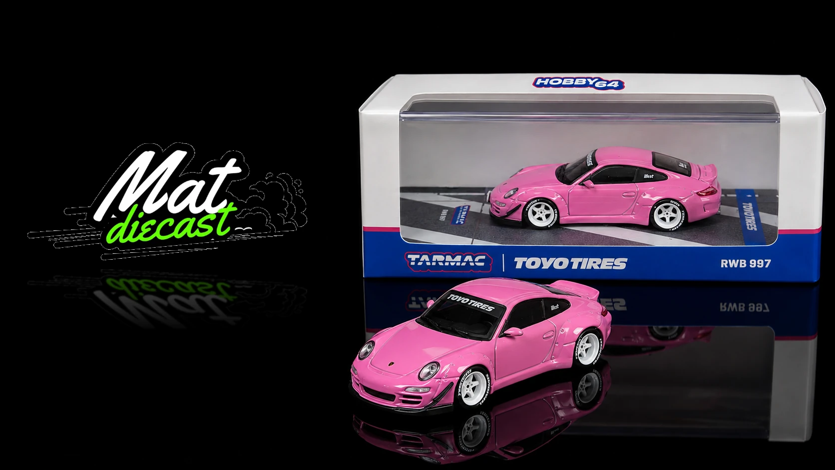 Tarmac Works RWB 997 Pembe Hobby64 Serisi
