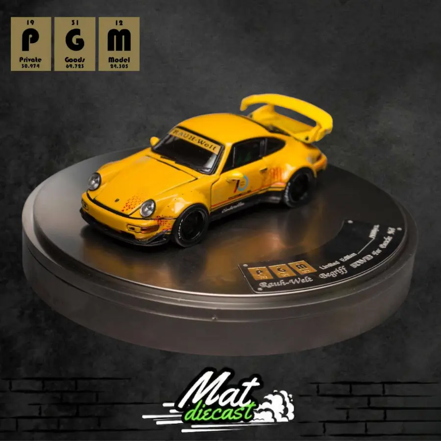 PGM 1/64 イエロー 964 ポルシェ911 PGM ポルシェ911 1 イエロー 964 ポルシェ911 PGM 1/64 イエロー 964 ミニカー