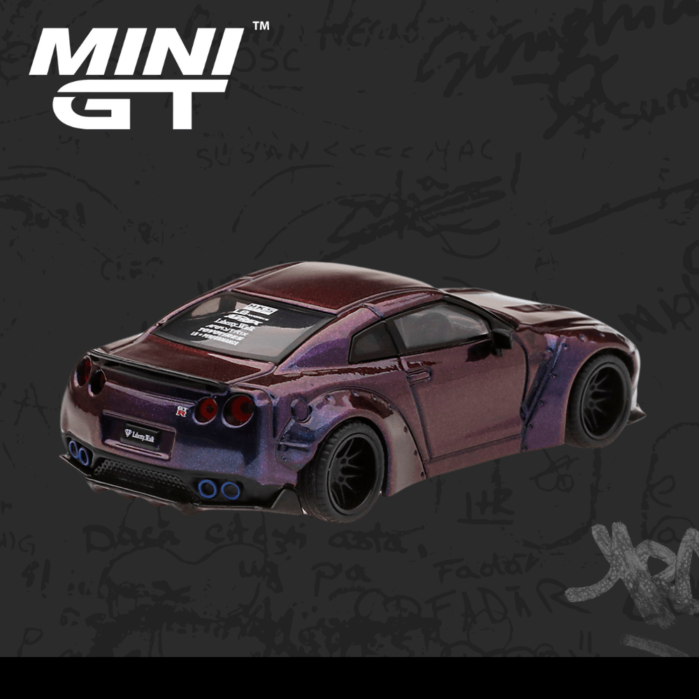 Mını Gt 39 LB☆WORKS Nissan GT-R (R35) Magic Purple-Matdiecast