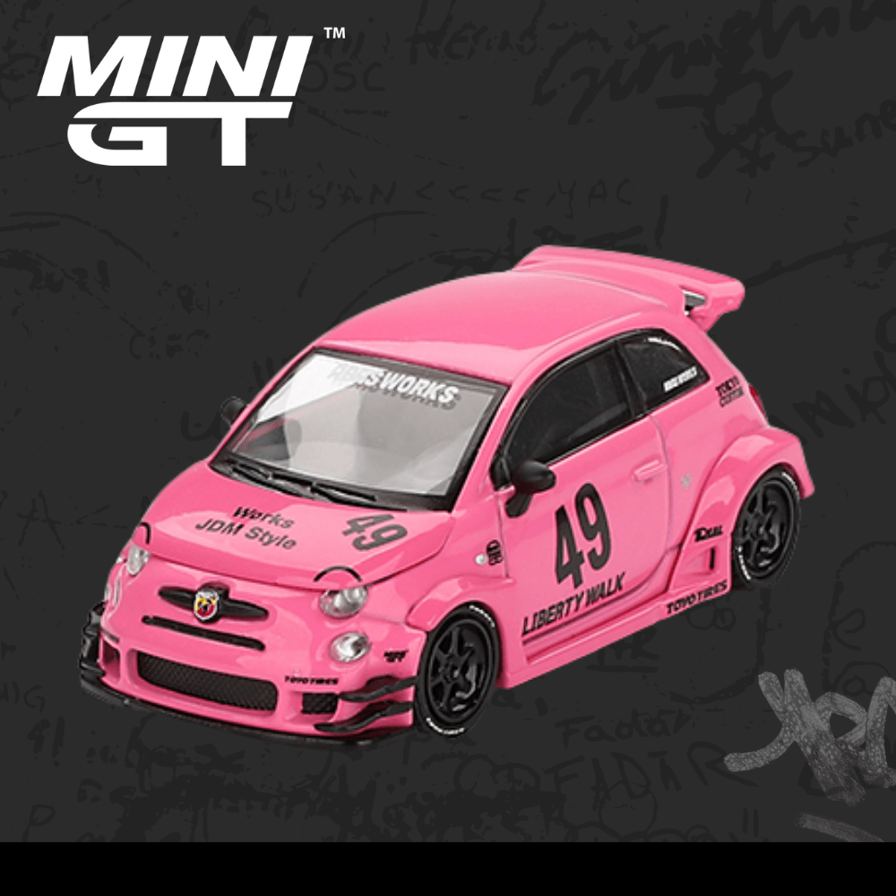 Mini GT 851 ABARTH 595 LB-WORKS x Abas Works Pink 