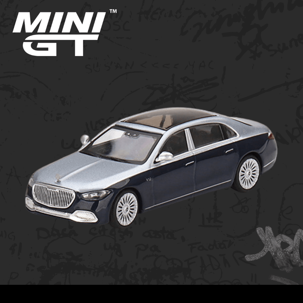 Mini Gt 516 Mercedes-Maybach S680 Cirrus Silver / Nautical Blue Metallic
