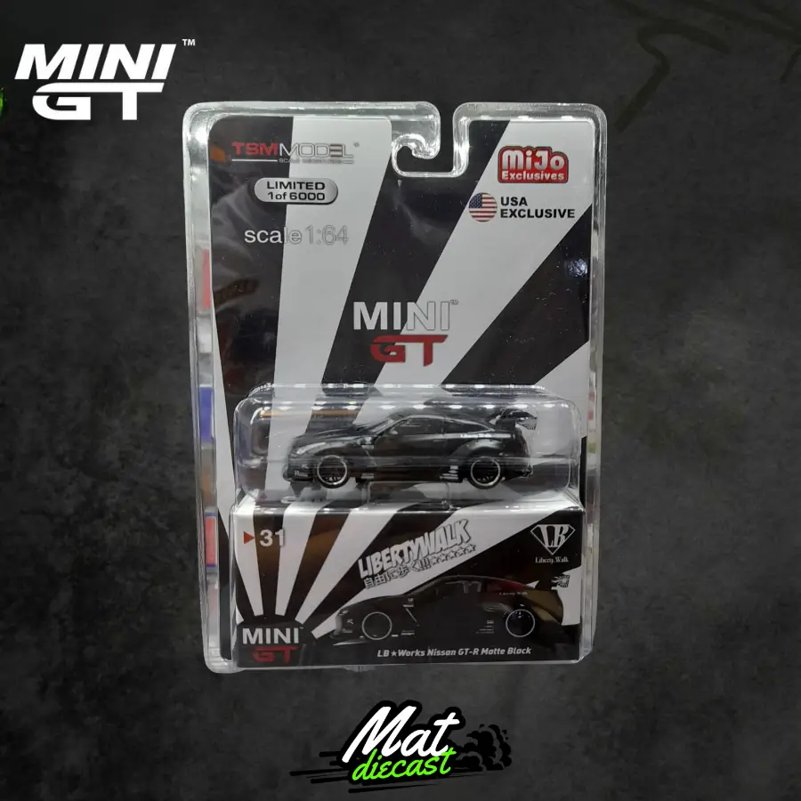 MINI GT 31 LB WORKS Nissan GTR Matte Black #31