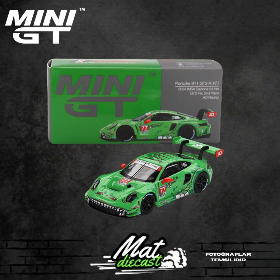 MINIGT 889 Porsche 911 GT3 R #77 AO Racing 2024 IMSA Daytona 24