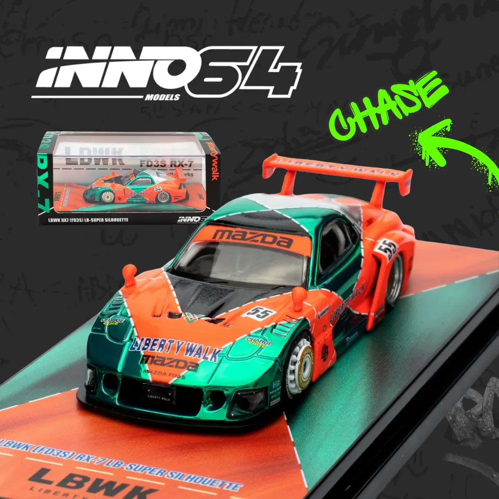 LBWK FD3S RX-7 ミニカー 1:64チェイスとノーマル2台セット LBWK FD3S RX-7 ミニカー 1:64チェイスとノーマル2台セット - メルカリ