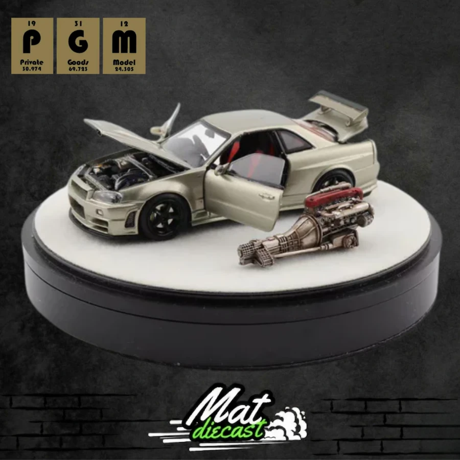 PGM x One Model 1:64 Nissan Skyline GT-R (R34) Z-Tune in Millenium