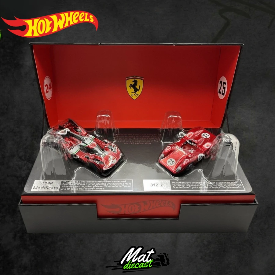 Hot Wheels Ferrari Heritage 2-Pack 499P Modificata 312 P w/ COA