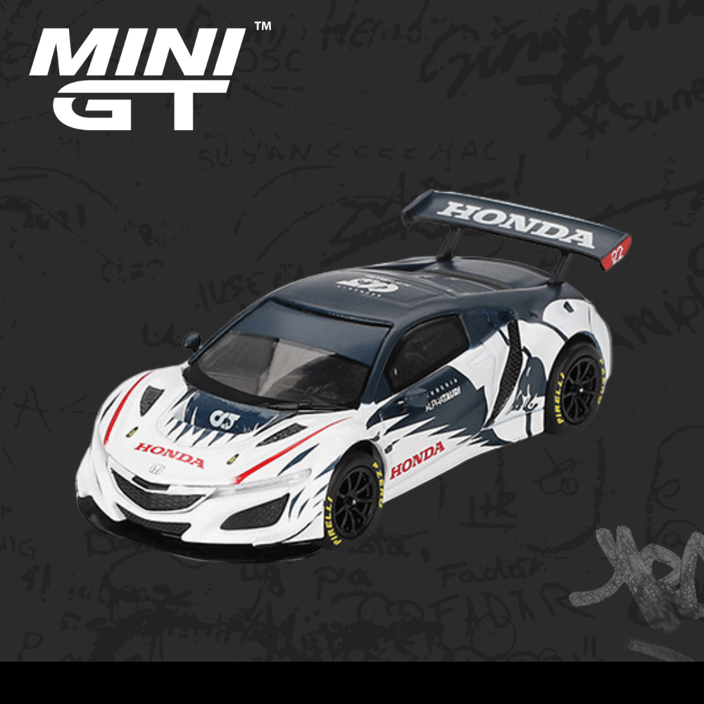 Mini Gt 761 Honda NSX GT3 EVO AlphaTauri Yuki Tsunoda 2023 Red Bull Formula Nurburgring