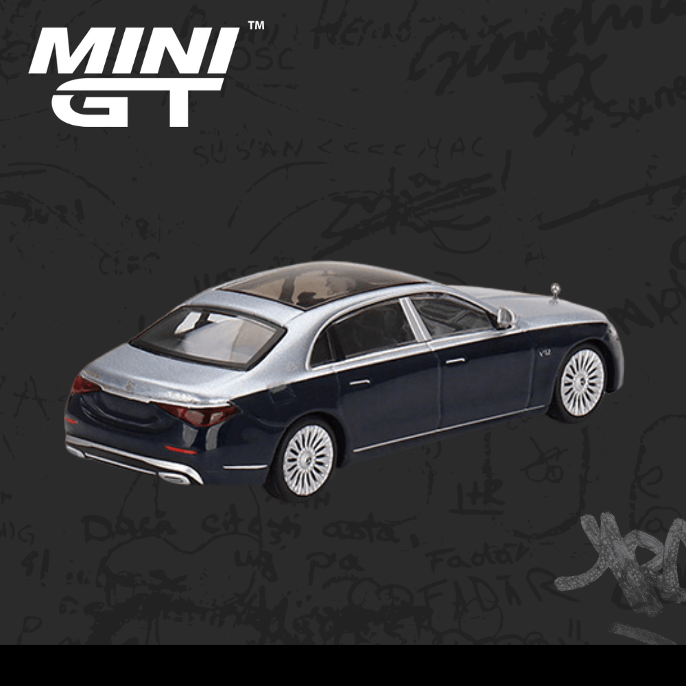 Mini Gt 516 Mercedes-Maybach S680 Cirrus Silver / Nautical Blue Metallic