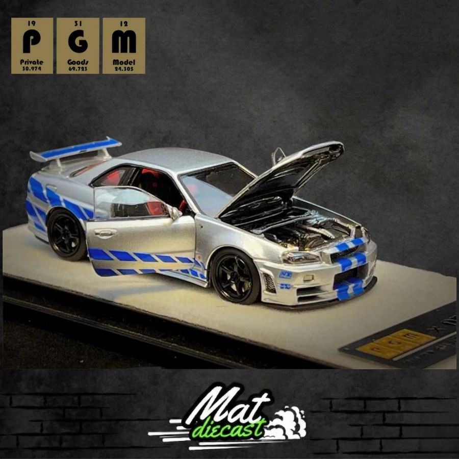 PGM x Onemodel GTR R34 Z Tune SILVER BLUE