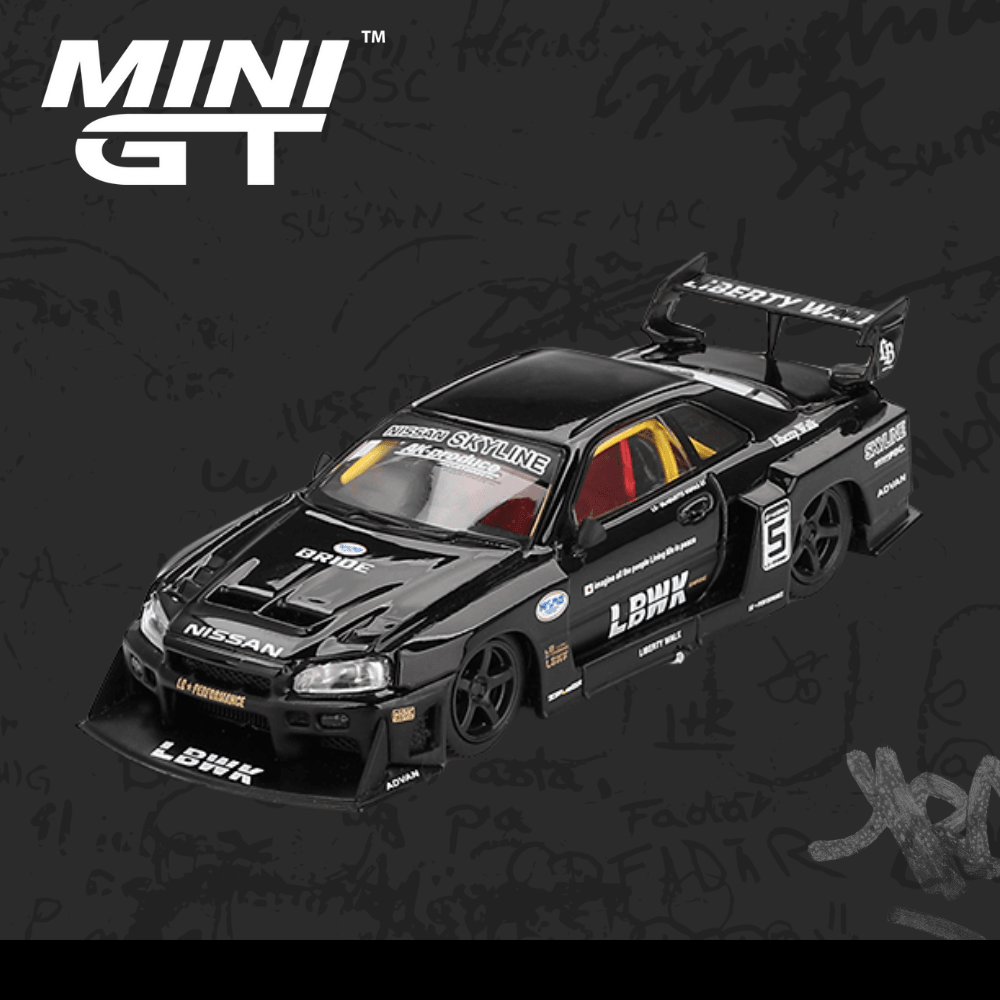 Mini GT 844 Nissan LB-ER34 Super Silhouette SKYLINE Black 
