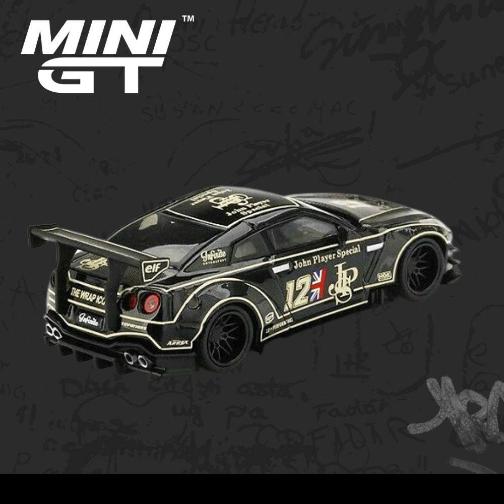 Mini GT 140 LB WORKS Nissan GT-R (R35) JPS Type 2, John Player Special Rear Wing ver 3 RHD