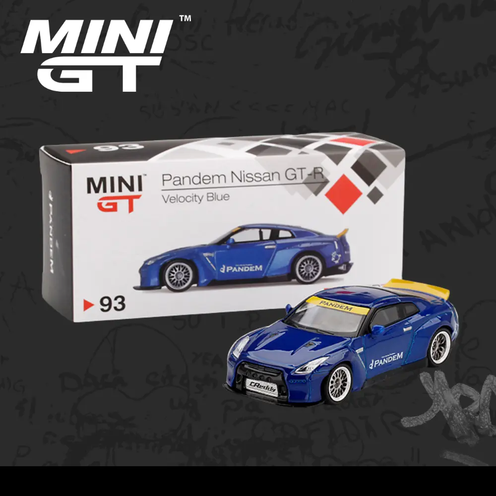 ミニカー MINI GT Pandem Nissan GT-R Velocity Blue Mını Gt 93 Pandem Nissan GT-R (R35) Velocity Blue-Matdiecast