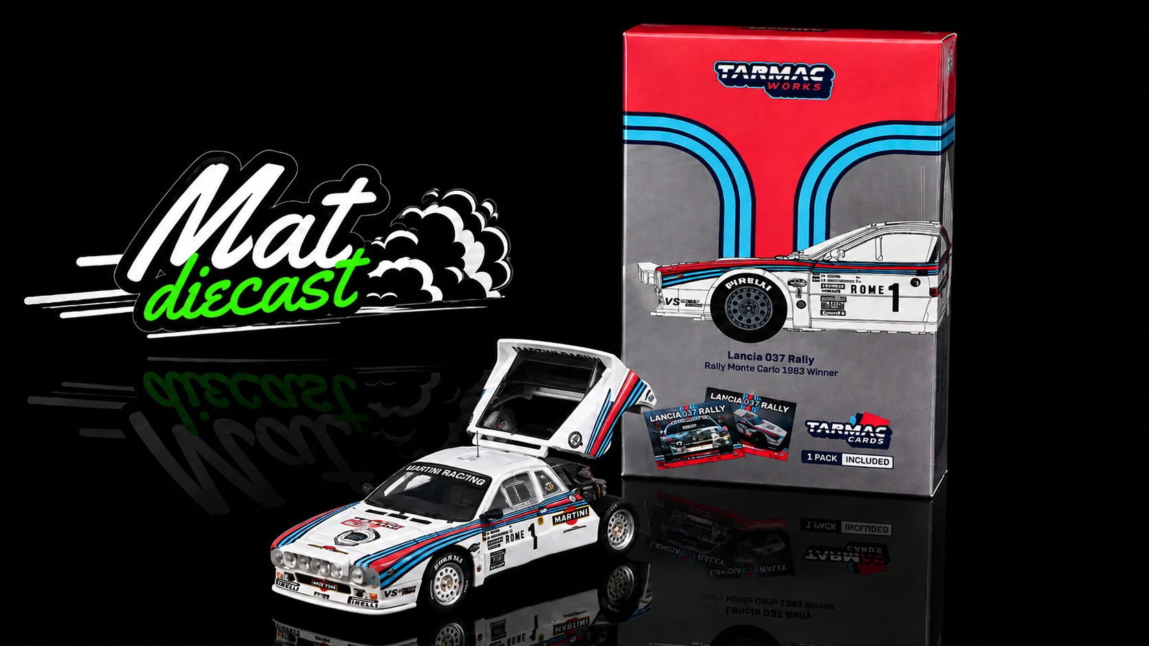 Tarmac Works 1/64 Lancia 037 Rally Rally Monte Carlo 1983 #1 with