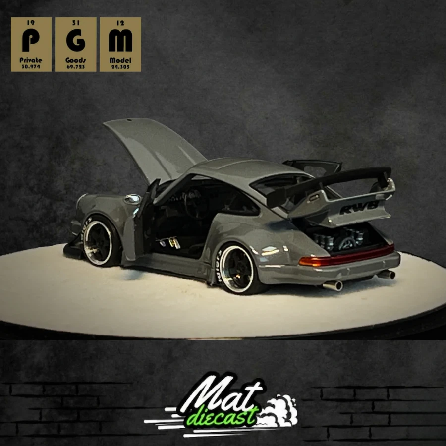 PGM Porsche 911 RWB 930 Cement Grey Luxury Kutu