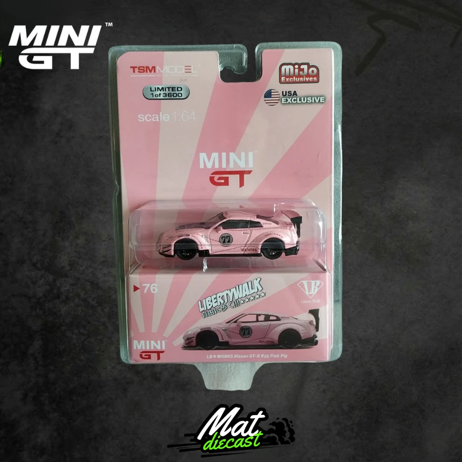 MINI GT 76 LBWK Nissan GT-R (R35) Pink Pig