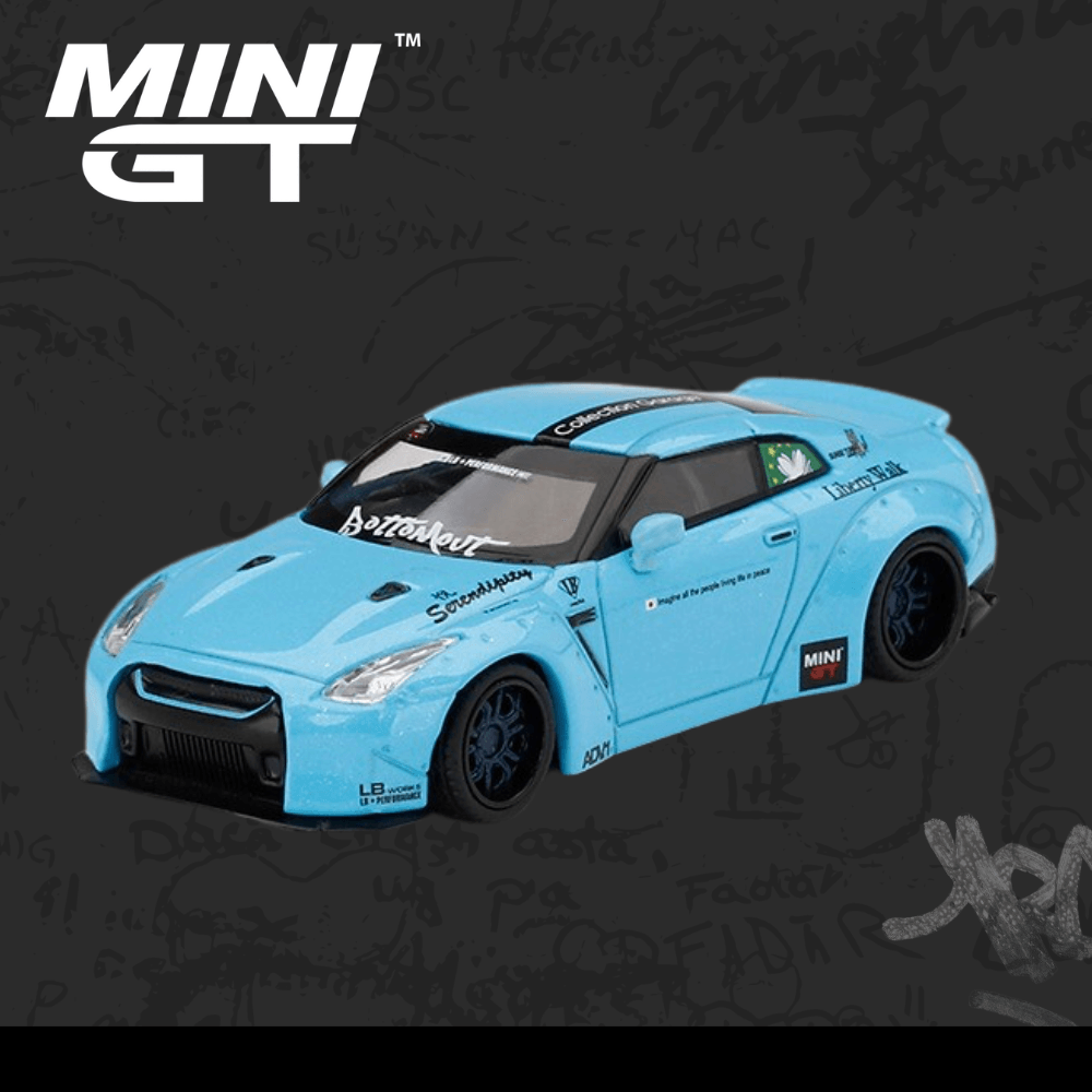 Mini GT 184 LBWK Nissan GT-R R35 Type BABY BLUE MACAU EXCLUSIVE