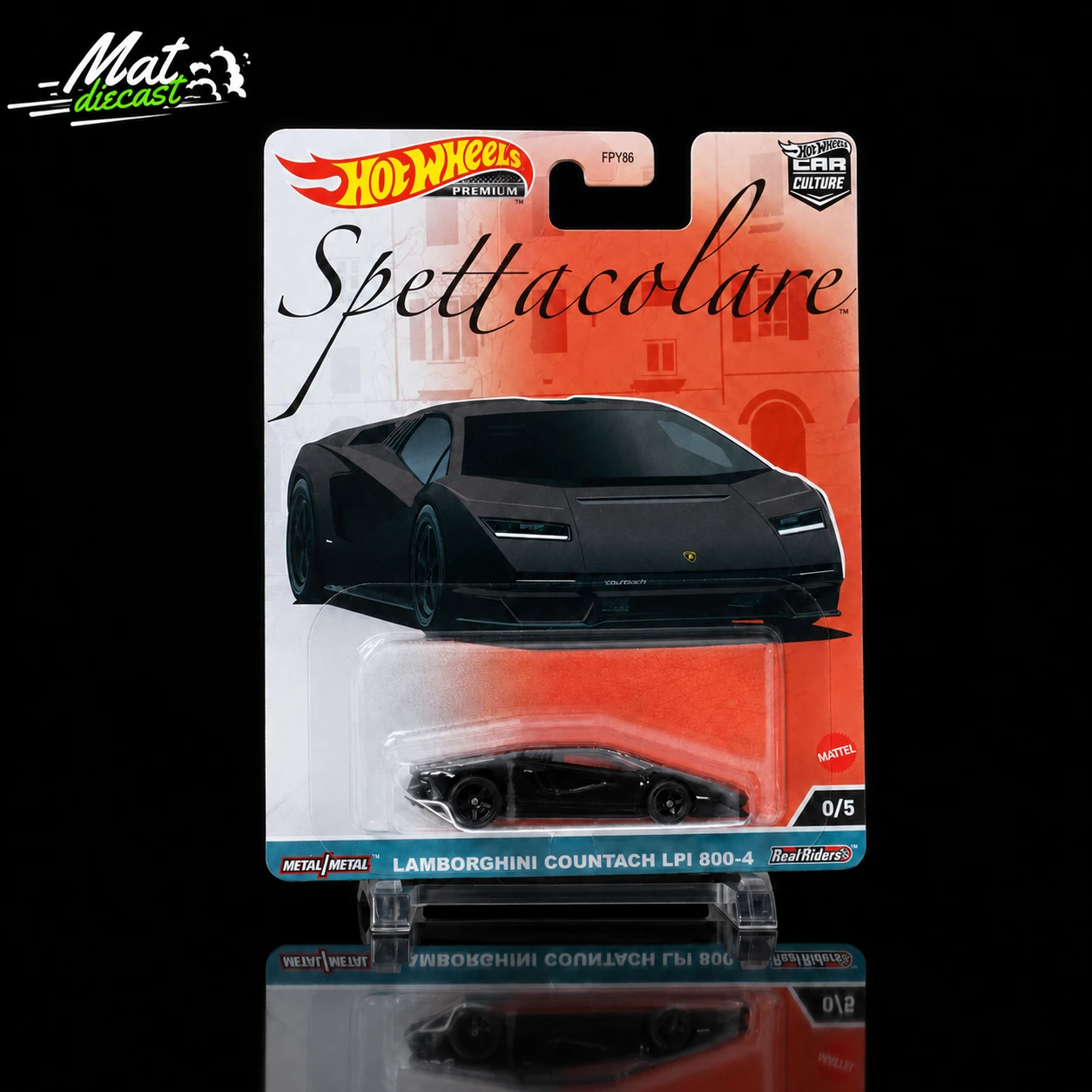 ミニカー HotWheels Lamborghini Countach * CHASE * Hot Wheels CHASE Premium Lamborghini Countach LPI 800-4 Black
