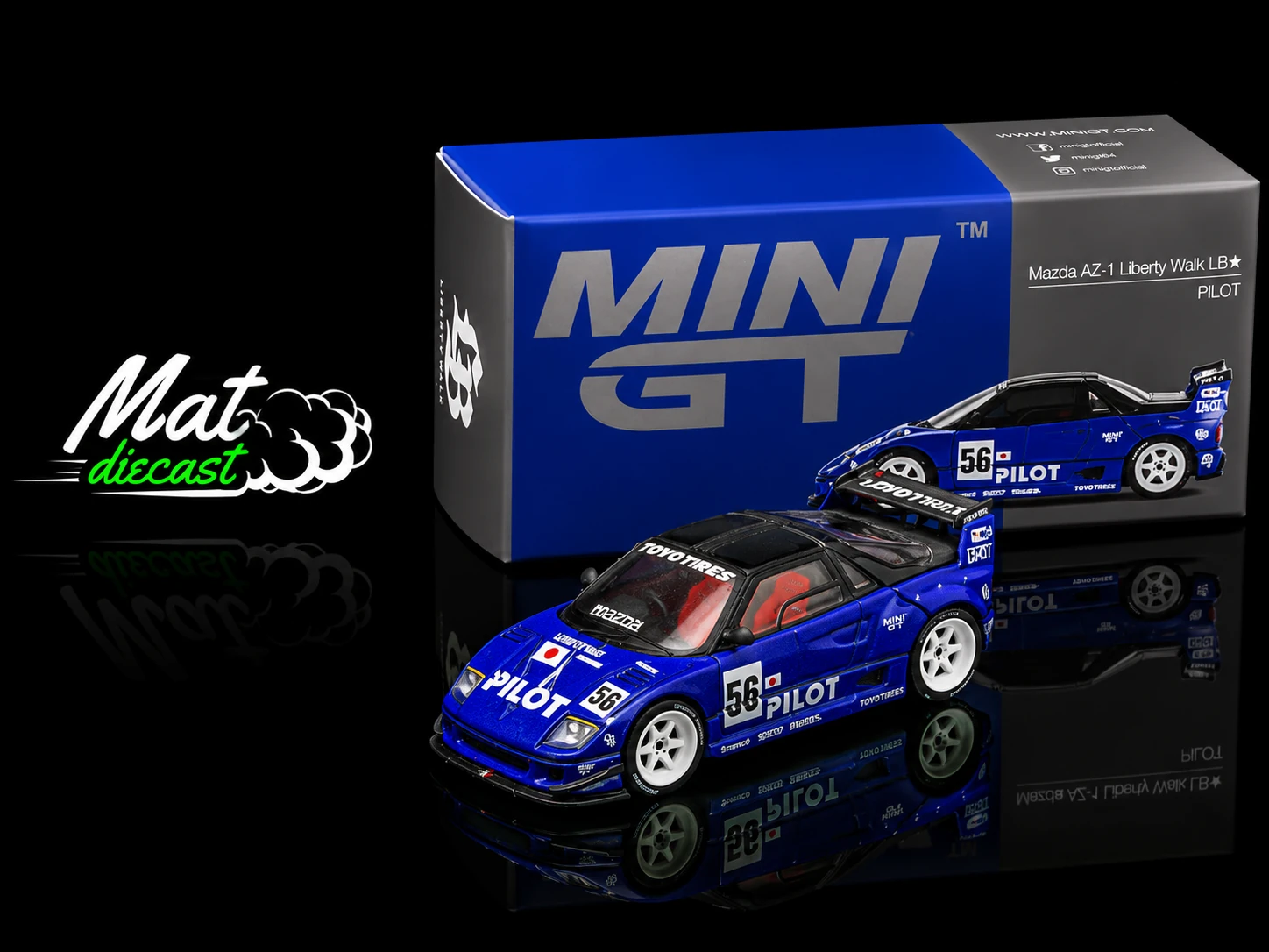 MINIGT 1047 Mazda AZ-1 Liberty Walk LB40 PILOT
