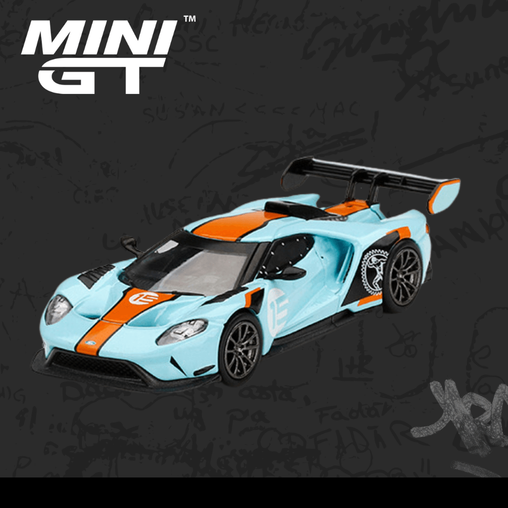 Mini Gt 359 Ford GT Mk II #002 Blue / Orange