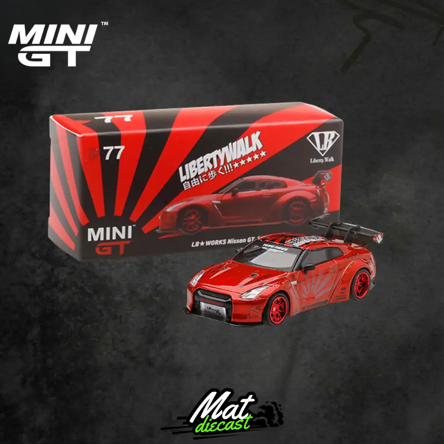 MINIGT 77 LB☆Works Nissan GT-R (R35) Candy Red