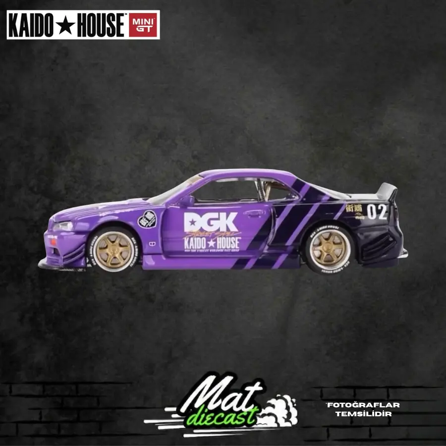 Mini GT x Kaido House 1/64 DGK Racing Squad Nissan Skyline GT-R (R34)
