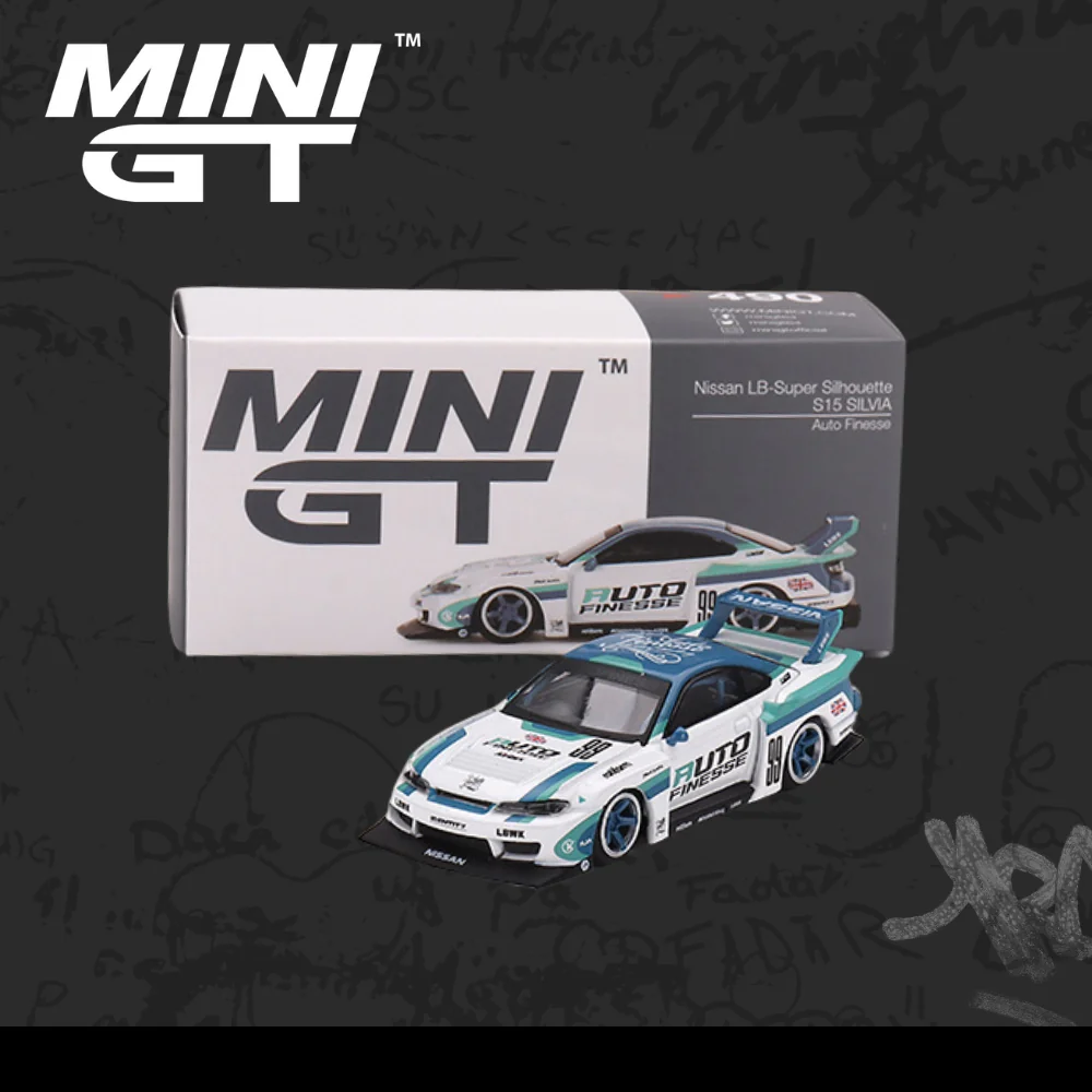 MINI GT 490 ミニGT　S15 SILVIA　AUTO FINESSE MINI GT 490 MIJO Nissan LB-Super Silhouette S15 Silvia Auto