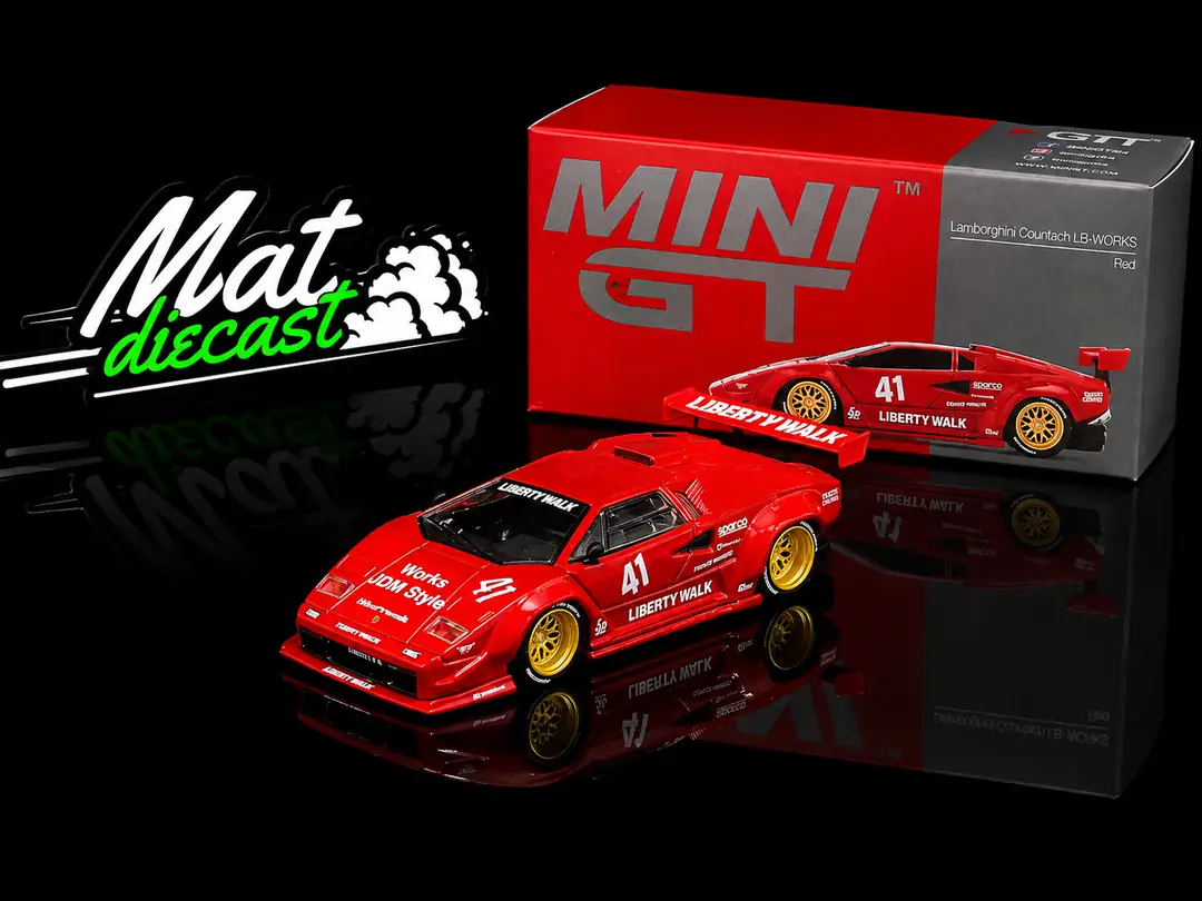 MINI GT 1100 Lamborghini Countach LB-WORKS – Red