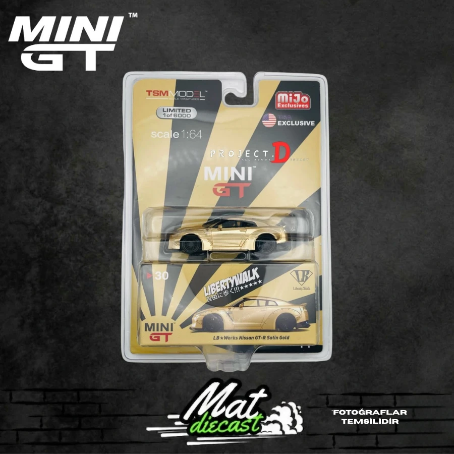 2024新発 GT Mini Gold Satin GT-R Nissan GT MINI 30 ミニカー