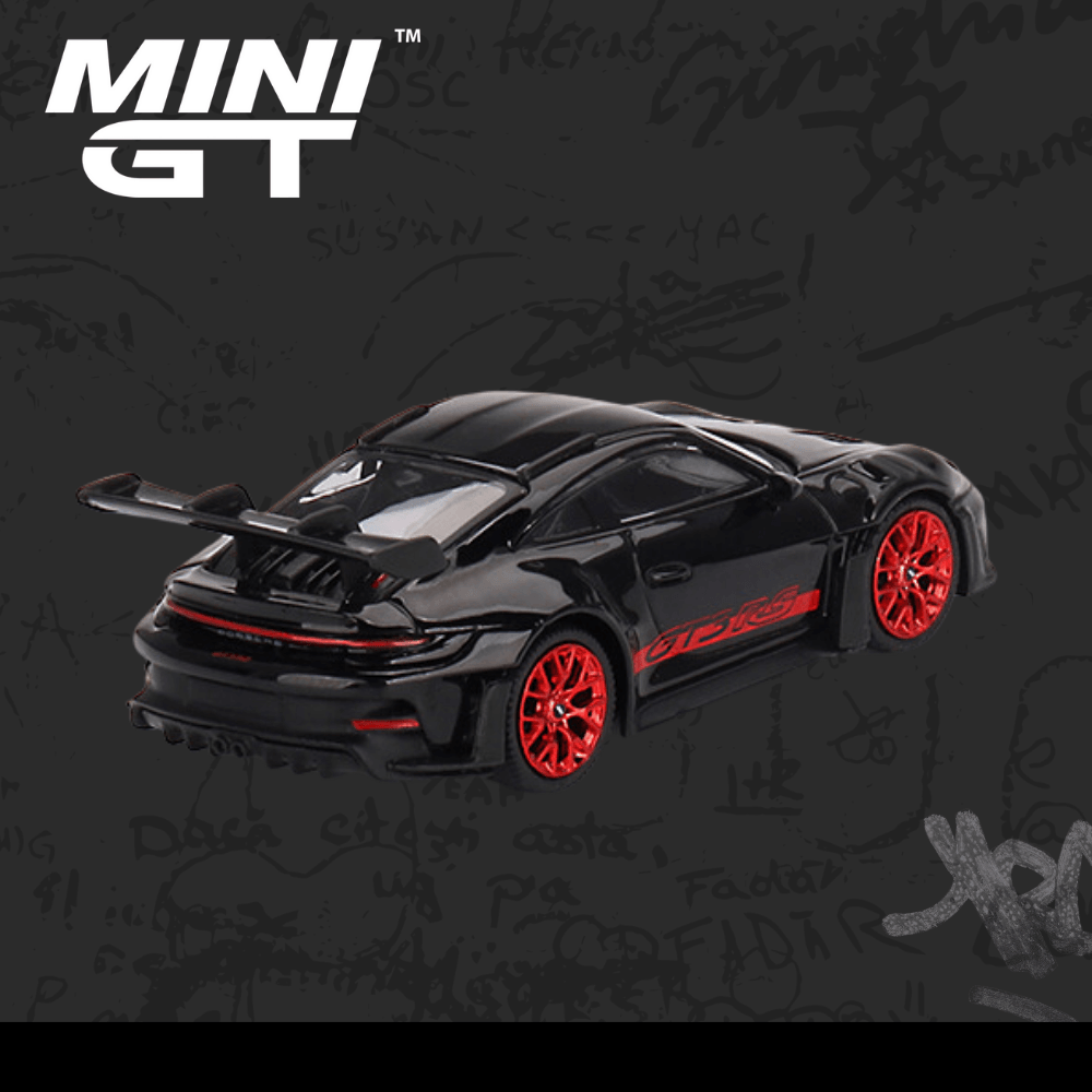 Mini Gt 681 Porsche 911 (992) GT3 RS Black with Pyro Red
