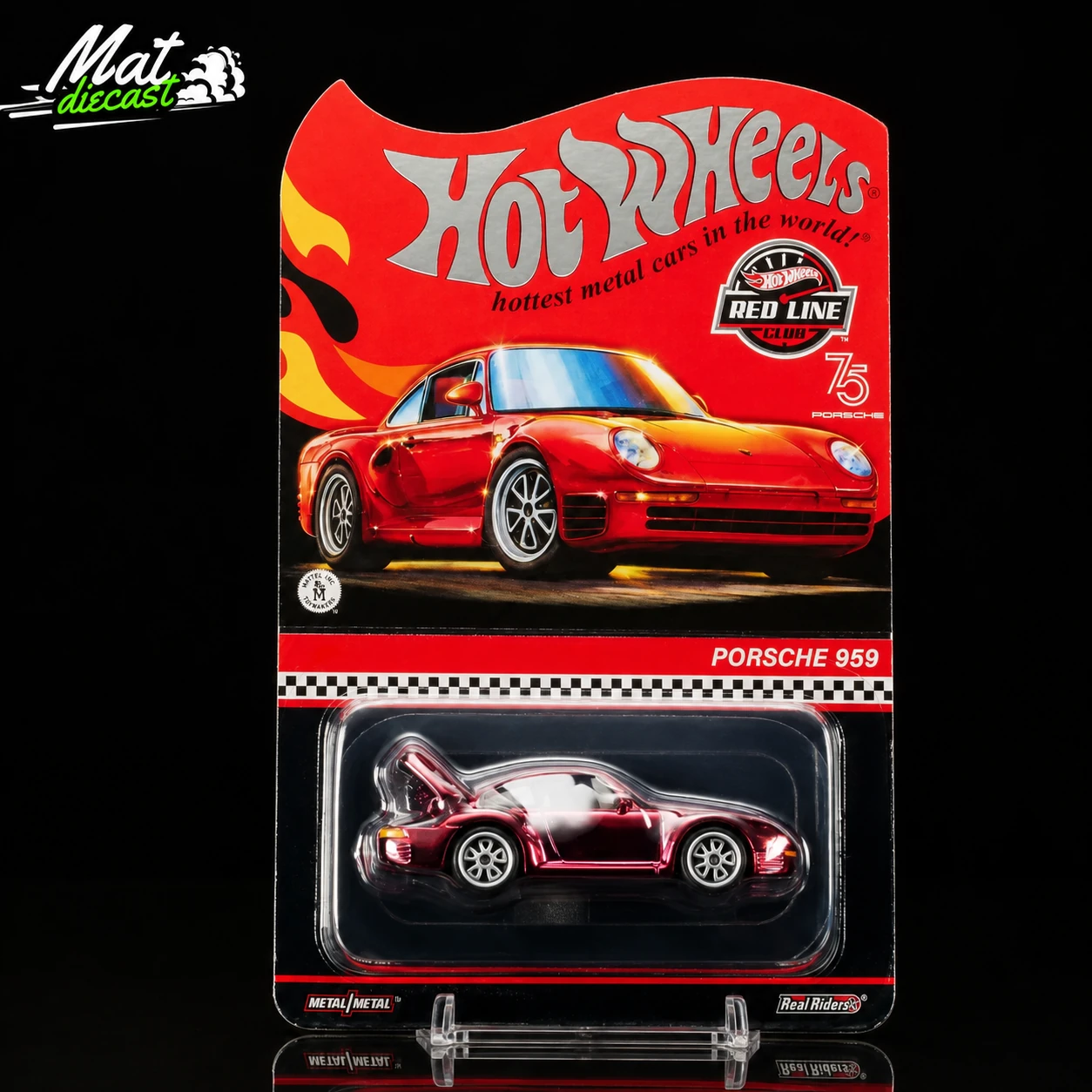 ホットウィール　RLC　レッドラインクラブ　ポルシェ９５９　赤 Hot Wheels Collectors 2023 RLC Exclusive 1986 Porsche 959 (Red)