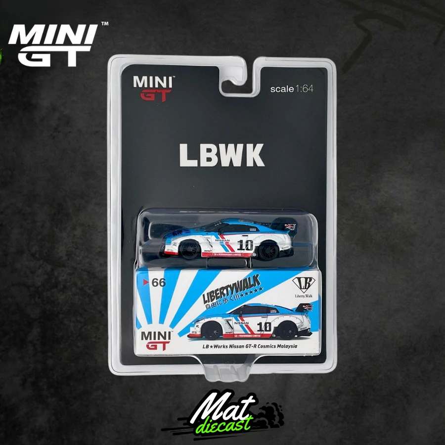 Mini GT 66 LB Works Nissan GT-R Cosmics Malaysia Cartela LBWK