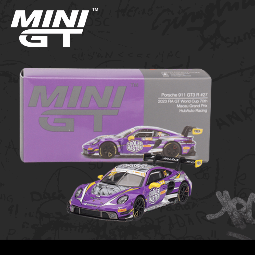 Mini GT 793 Porsche 911 GT3 R #27 HubAuto Racing 2023 FIA GT World Cup 70th Macau Grand Prix 