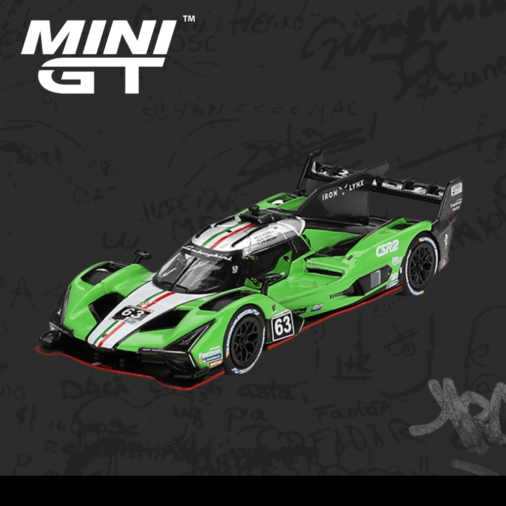 Mini GT 816 Lamborghini SC63 #63 Iron lynx 2024 IMSA Sebring 12 Hrs 