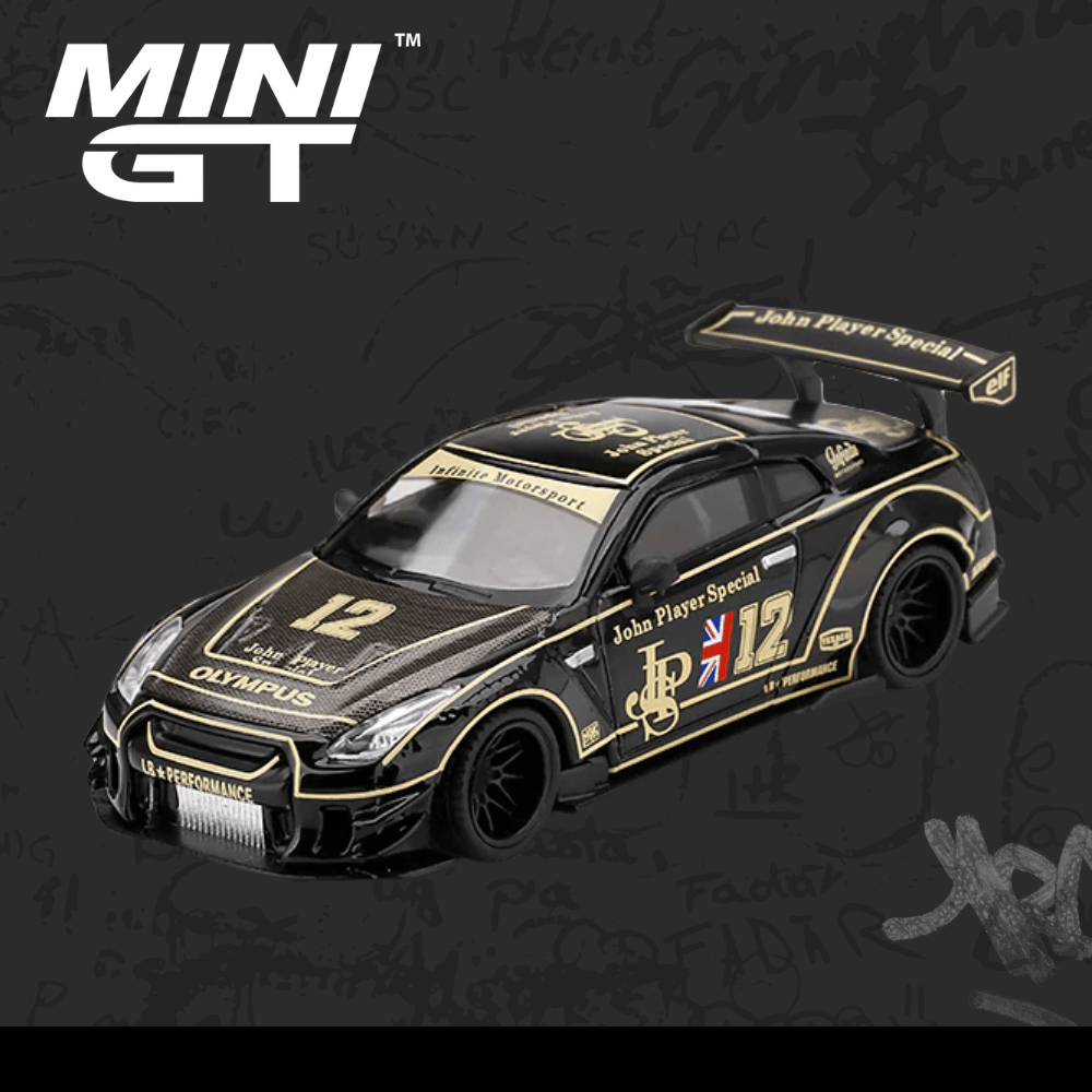 Mini GT 140 LB WORKS Nissan GT-R (R35) JPS Type 2, John Player Special Rear Wing ver 3 RHD