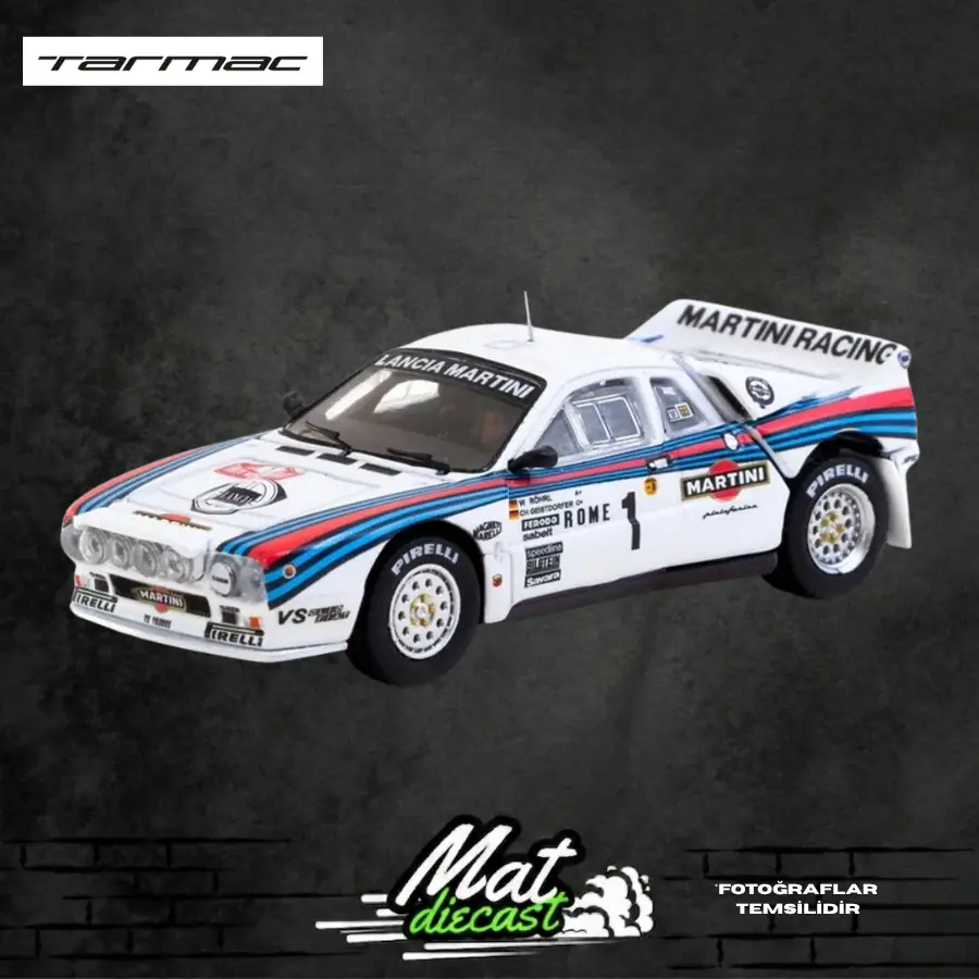 Tarmac Works 1/64 Lancia 037 Rally Rally Monte Carlo 1983 #1 with