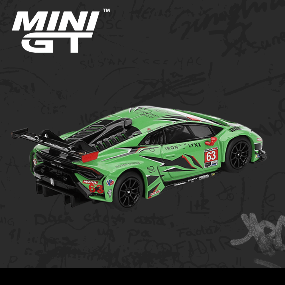 Mini GT 813 Lamborghini Huracán GT3 EVO2 Iron Lynx IMSA 2023 Daytona 24 Hrs