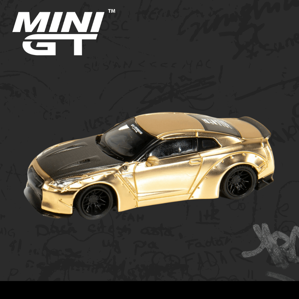 Mini GT 40 Nissan GT-R R35 Type 1 Ducktail Satin Gold (Shizuoka 2019)