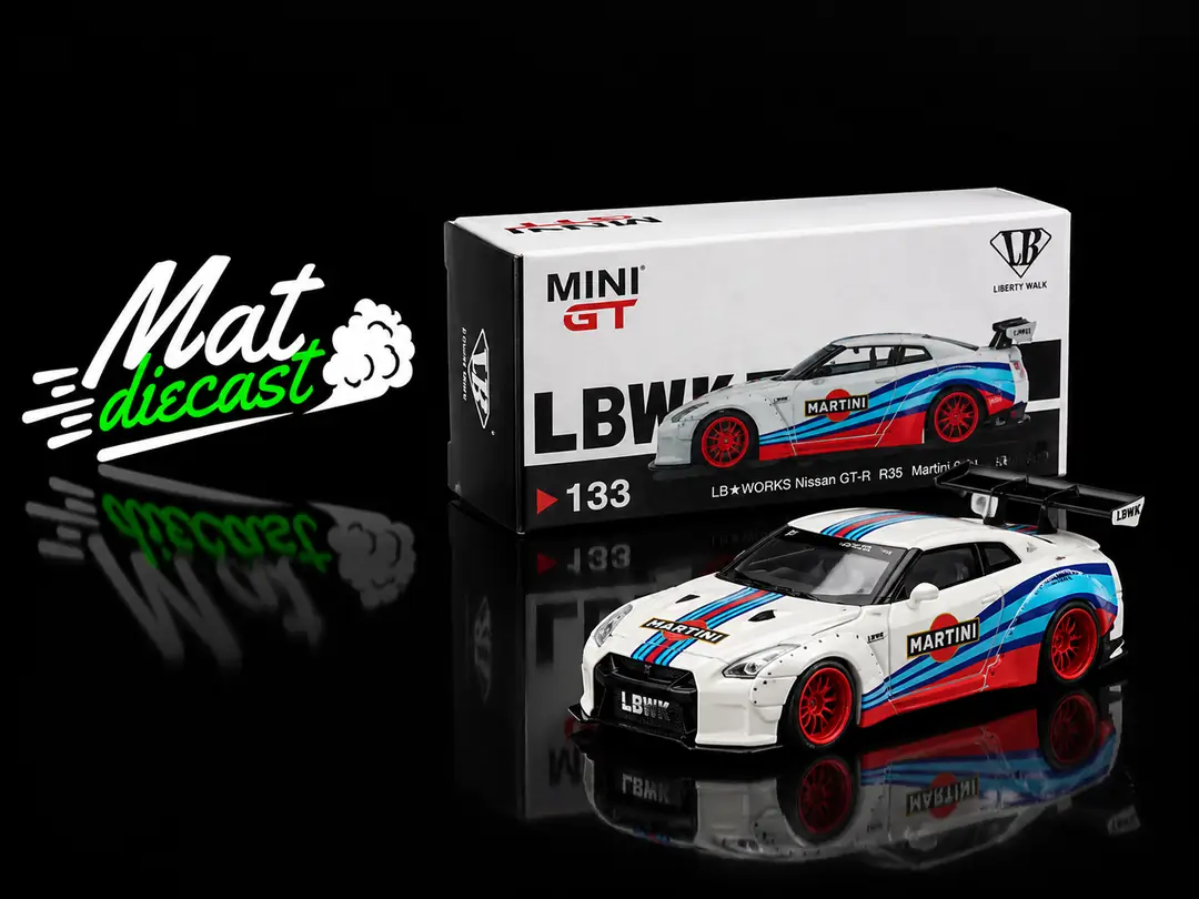 MINI GT 133 LB☆WORKS Nissan GT-R (R35) Type 1 – Rear Wing Ver.1
