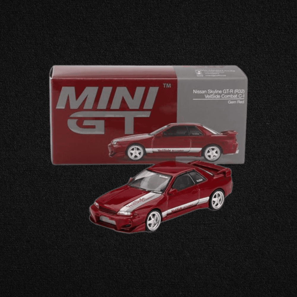 Mini GT 1/64 Nissan Skyline GT-R (R32) VeilSide Combat C-I Gem Red 