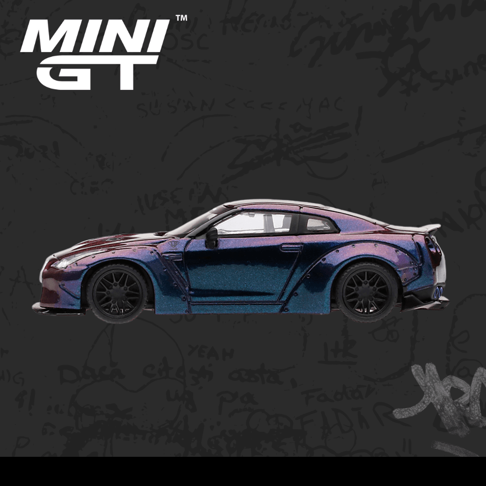 Mını Gt 39 LB☆WORKS Nissan GT-R (R35) Magic Purple-Matdiecast